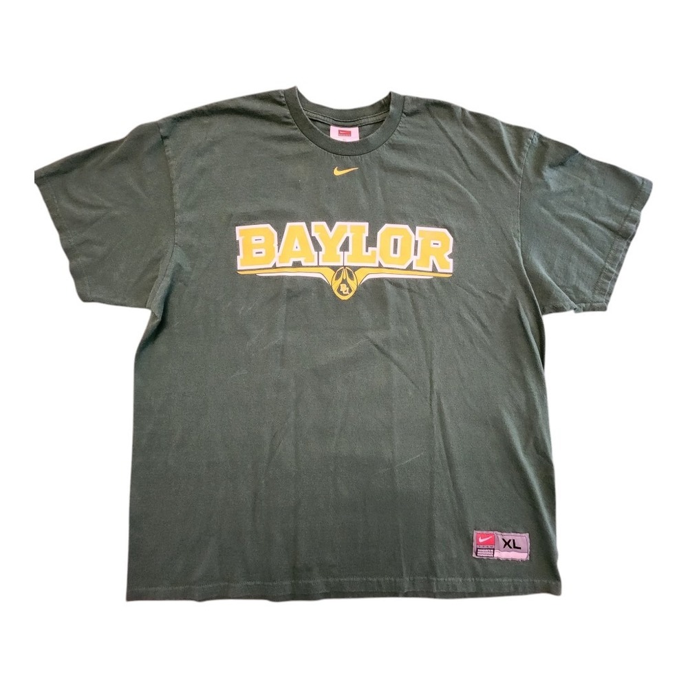 Vintage Nike Team Baylor Bears Center Swoosh Shirt NCAA College Men's XL Y2K